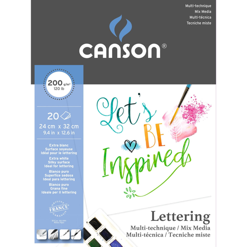 CANSON Letteringblock 24x32cm 400109829 20 Blatt, natural white, 200g
