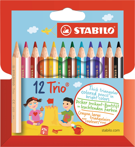 STABILO Trio dick kurz Farbstifte 205/1201 Etui 12 Stck