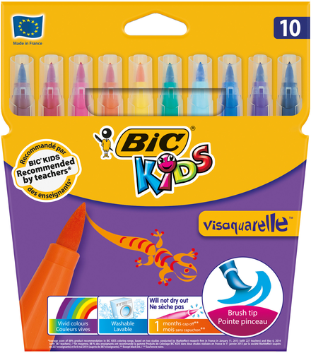BIC Kid Visaquarelle 4,5mm 828964 10 Farben, Etui