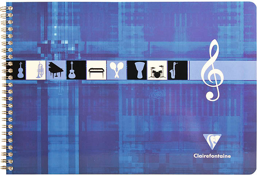 CLAIREFONTAINE Musikheft Spiral A4 8104 weiss 25 Blatt