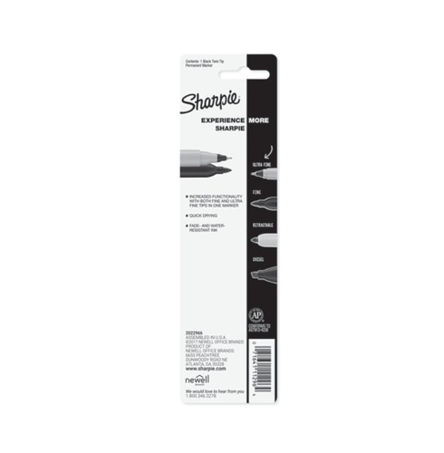 SHARPIE Fineliner Twin Tip 0,3/1mm S0811100 schwarz