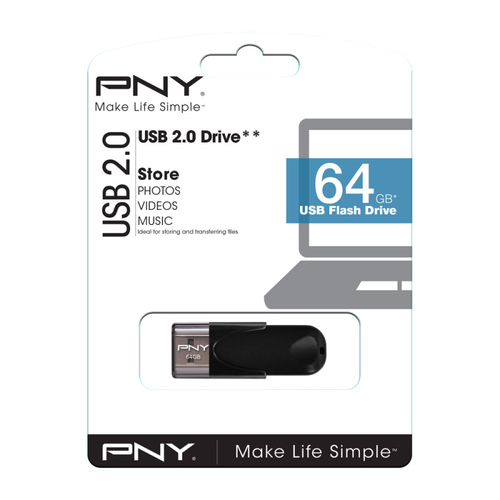 PNY Attach 4 USB 2.0 64GB FD64GATT4-EF