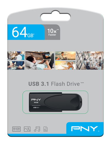 PNY Attach 4 3.1 64GB USB 3.1 FD64GATT431KK-EF