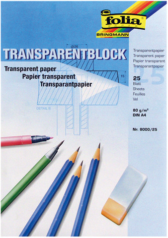 FOLIA Transparentpapier A4 03.8000.25 80/85g 25 Blatt
