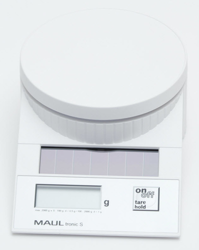 MAUL Briefwaage MAULtronic S 2000g 15120 02 0,5g-100g/1g-100-2000g weiss
