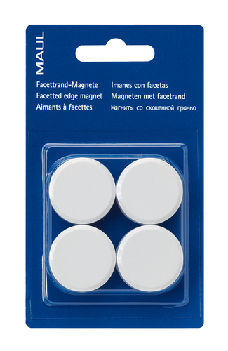 MAUL Magnete 30mm 6177202 weiss 4 Stck