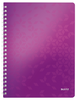 LEITZ Spiralbuch WOW PP A4 46380062 violett 80 Blatt