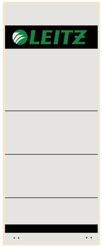LEITZ Rckenschilder grau, liniert 1647-00-85 Selbstklebend, 61x157mm 10Stk.