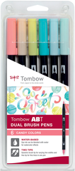 TOMBOW ABT Dual Brush Pen ABT-6P-4 Candy Colours 6...