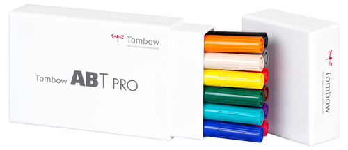 TOMBOW Dual Brush Pen ABT PRO ABTP-12P-1 Basic Colours 12 Stck