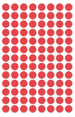 AVERY ZWECKFORM Markierungspunkte 8mm 3589 Rot,...