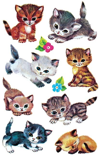 Z-DESIGN Sticker Kids 4346 Katzen 3 Stck