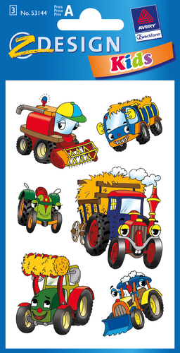Z-DESIGN Sticker Kids 53144 Traktore 3 Stck