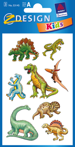 Z-DESIGN Sticker Kids 53145 Dinosaurier 3 Stck