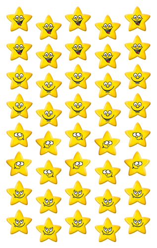 Z-DESIGN Sticker Kids 53191 Sterne lachend 3 Stck