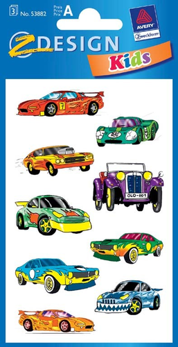Z-DESIGN Sticker Kids 53882 Autos 3 Stck