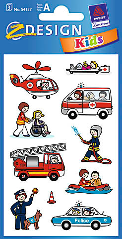Z-DESIGN Sticker Kids 54137 Rettung 3 Stck