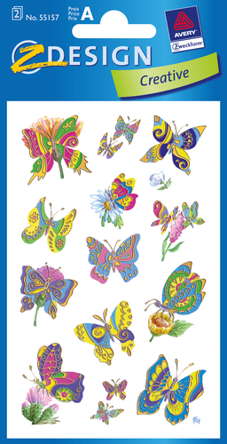 Z-DESIGN Sticker Creative 55157 Schmetterlinge 2 Stck