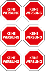 Z-DESIGN Sticker Keine Werbung 59505 Keine Werbung 2...