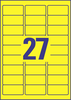 AVERY ZWECKFORM Etiketten 63,5x29,6mm L6004-25 gelb,non-perm. 675 Stk./25 Bl.