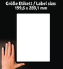 AVERY ZWECKFORM Adressetiketten 199,6x289,1mm LR7167100 recycling 100 Stck