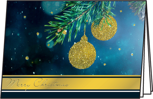 SIGEL Weihnachts-Karte/Couvert A6/A5 DS065 220+100g, Glitter 10+10 Stck