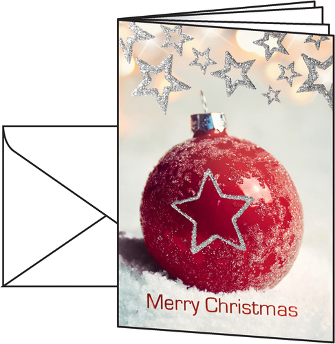 SIGEL Weihnachts-Karte/Couvert A6/A5 DS060 220+100g 10+10 Stck
