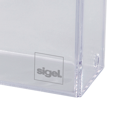 SIGEL Visitenkarten-Box VA110 transp.,fr 100 Karten 86x55mm