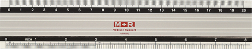 M+R Metall-Lineal 20cm 718200000 skaliert Alu