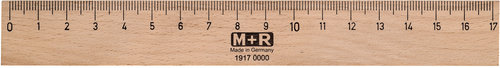 M+R Lineal 17cm 719170000 Metalleinlage Buche