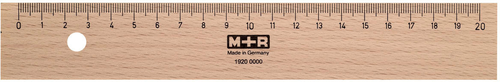 M+R Lineal 20cm 719200000 Metalleinlage Buche