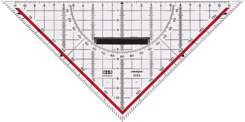 M+R Geometriedreieck 22cm 723230100 abnehmbarer Griff Acryl