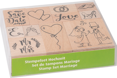 HEYDA Stempel-Set Hochzeit 12x10x3cm 204888679 braun...