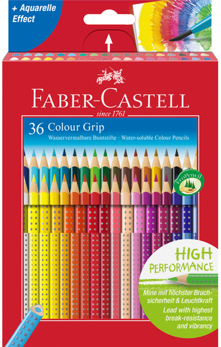 FABER-CASTELL Farbstifte Colour Grip 112442 36er Kartonetui