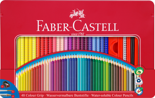 FABER-CASTELL Farbstifte Colour Grip 112448 48er Metalletui