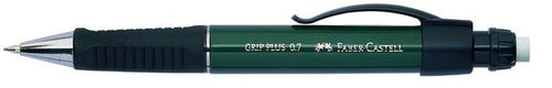 FABER-CASTELL Druckbleistift GRIP PLUS 0.7mm 130700 metallic-grn, Radierer