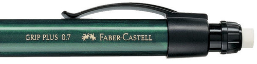 FABER-CASTELL Druckbleistift GRIP PLUS 0.7mm 130700 metallic-grn, Radierer