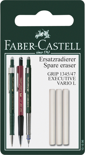 FABER-CASTELL Radierer 131596 Grip 1345/1347 3 Stck