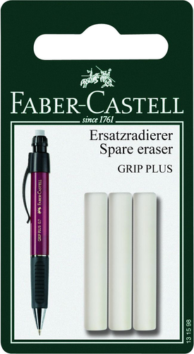 FABER-CASTELL Radierer 131598 Grip Plus 3 Stck