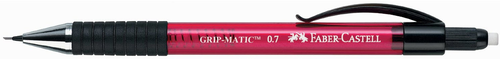 FABER-CASTELL Druckbleistift 1377 HB 137721 rot, mit Radierer 0.7mm