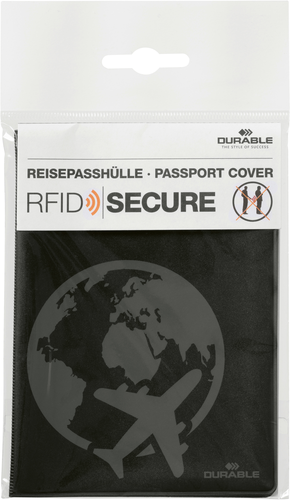 DURABLE Reisepasshlle RFID Secure 214401 schwarz 133x194mm