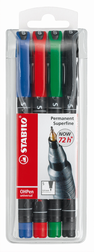 STABILO OHP Pen permanent S 841/4 4er Etui