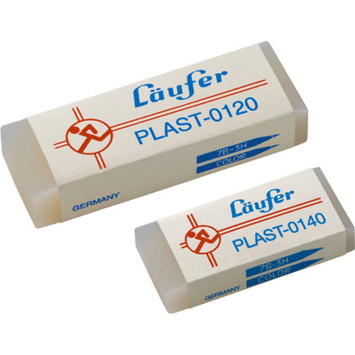 LUFER Plast-Radierer 46x20x9mm 0140 mit Kartonmanschette