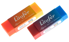 LÄUFER Plast-Radierer 65x21x12mm 12005 farbig ass.