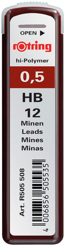 ROTRING Minen HB S0312650 0,5mm 12 Stck