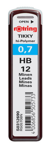 ROTRING Minen HB S0312690 0,7mm 12 Stck
