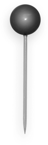 ALCO Landkartennadel 5x16mm 611 schwarz 100 Stck
