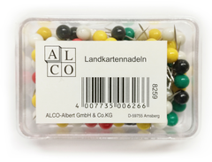 ALCO Landkartennadeln 5mmx16mm 626A farbig ass. 60...