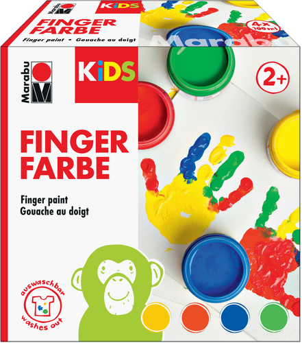 MARABU Kids Fingermalfarben 030300080 4 Farben