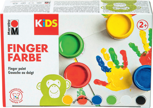 MARABU Kids Fingermalfarben 030300081 6 Farben
